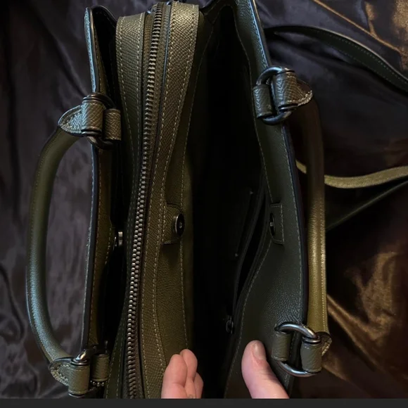 Coach Olive Green Leather Handbag - Picture 7 of 9